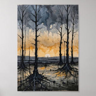 Flüsternder Wald Poster