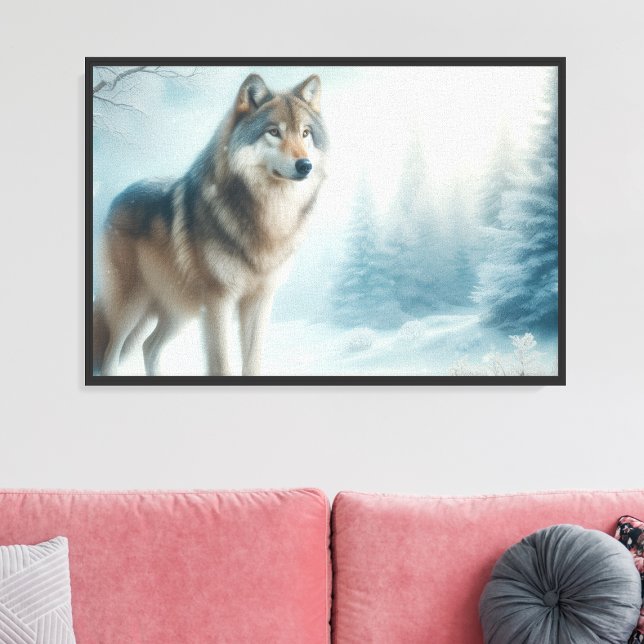 Flüsternder Wolf Leinwanddruck (Von Creator hochgeladen)