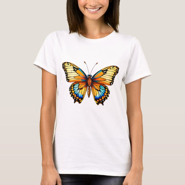 "Flüsternflüsternde Flügel: Graceful Butterfly T - T-Shirt (Vorderseite)