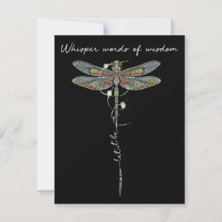 Flüsterwörter der Weisheit Brocade Dragonfly Dankeskarte