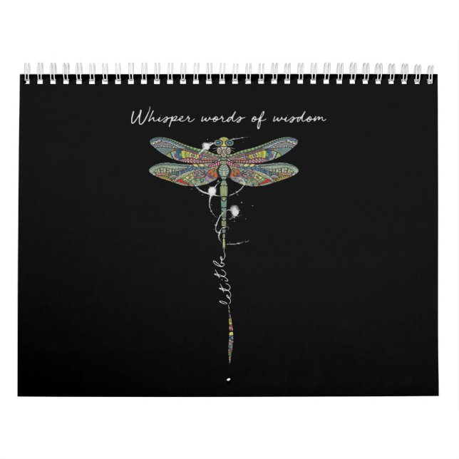 Flüsterwörter der Weisheit Brocade Dragonfly Kalender (Titelbild)