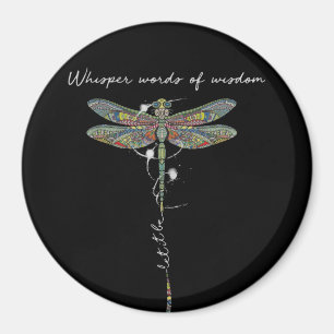 Flüsterwörter der Weisheit Brocade Dragonfly Magnet