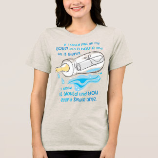 Flut der Liebe, Botschaft in einer Flasche für Mam Tri-Blend Shirt