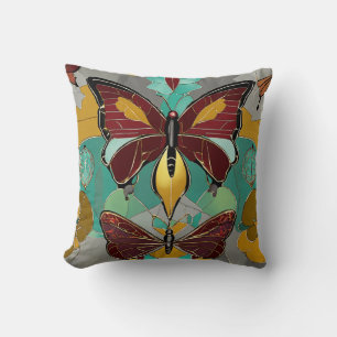 Flutanstriche: T-Shirts mit Whimsical Butterfly" Kissen