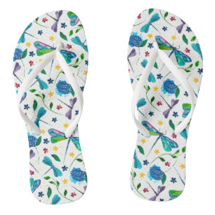 Flutdrachenfliege und Wasserfarben Flip Flops