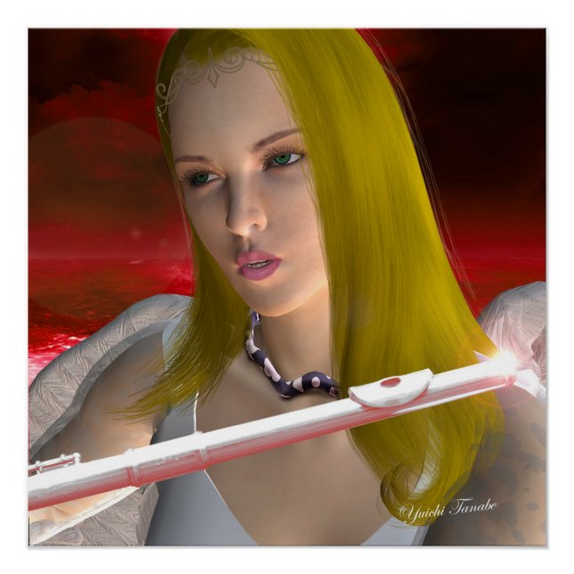 Flute Angel 1 Poster (Vorderseite)