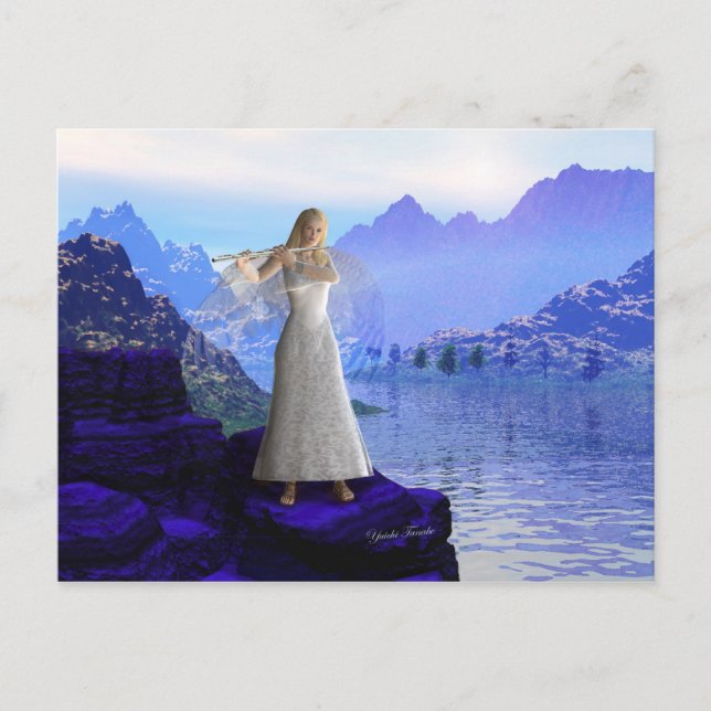 Flute Angel 2 Postkarte (Vorderseite)