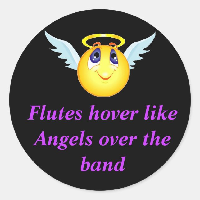 Flute Angel Sticker (Vorderseite)