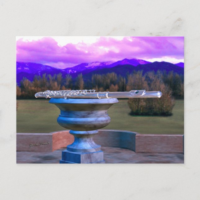 Flute auf Marble Vase 2c Postkarte (Vorderseite)
