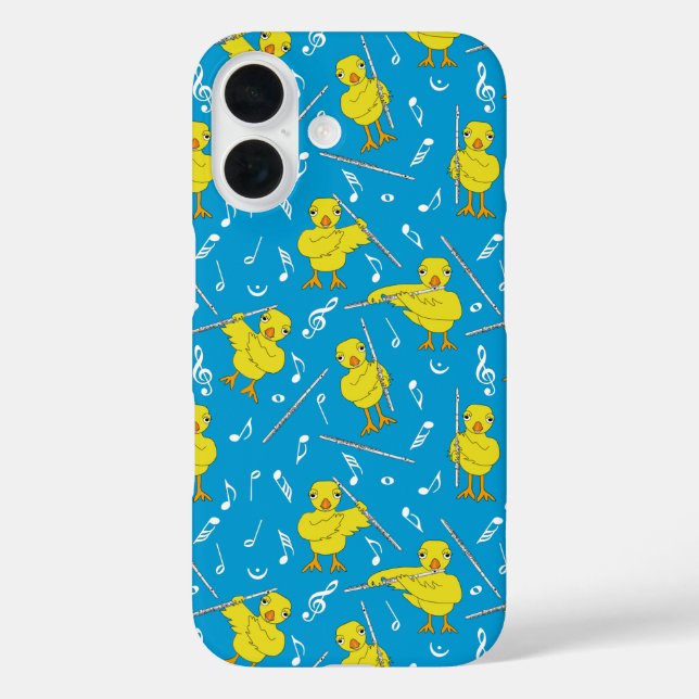 Flute Chick Musiknoten Case-Mate iPhone Hülle (Rückseite)