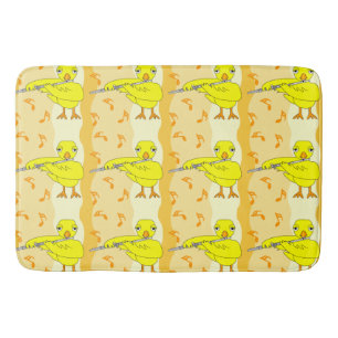 Flute Chick Muster Badematte