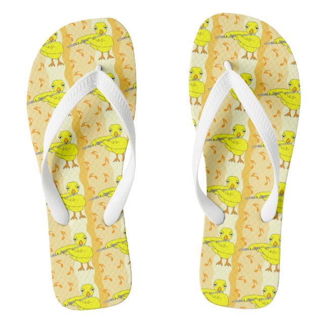 Flute Chick Muster Flip Flops (Fußbett)