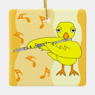 Flute Chick Muster Keramikornament