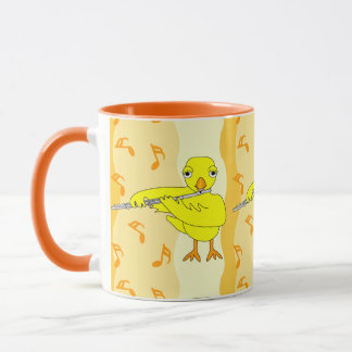 Flute Chick Muster Tasse