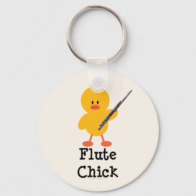 Flute Chick Schlüsselanhänger (Vorderseite)