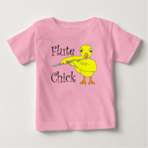 Flute Chick Text Baby T-shirt