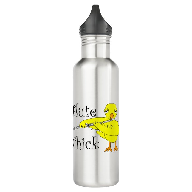 Flute Chick Text Edelstahlflasche (Links)