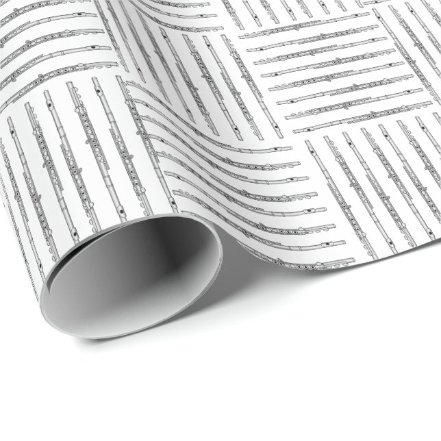 Flute Crosshatch Wrapping Paper Geschenkpapier (Rolleneckpunkt)