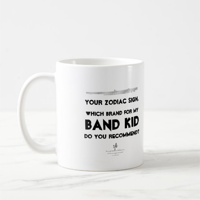 Flute deine Zodiac-Zeichen White Anti-ISO-Kaffee-T Kaffeetasse (Links)