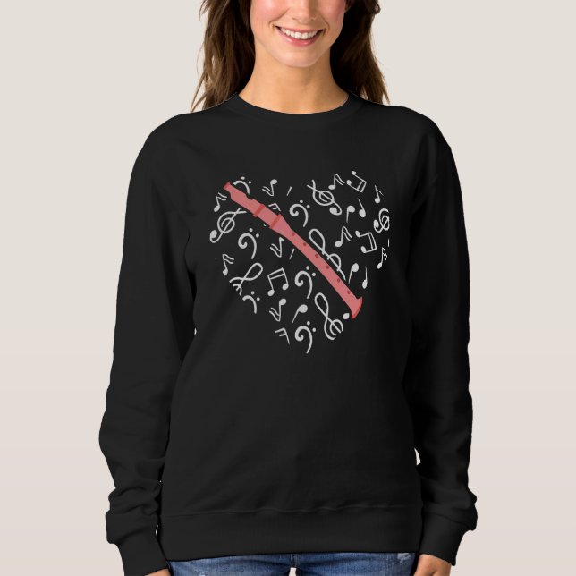 Flute Flutist Musician Instrumentalist Musical Ins Sweatshirt (Vorderseite)