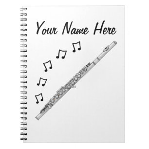 Flute Flutist Musician Music Lehrer Custom Notizblock