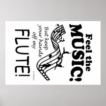 Flute fühlen die Musik