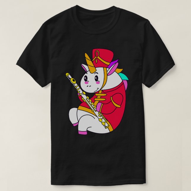 Flute für junge Mädchen Einhornflöte T-Shirt (Design vorne)
