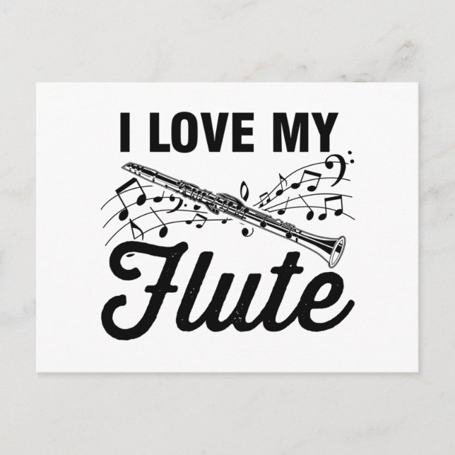 Flute | Geschenke für Musikinstrumente Postkarte (Vorderseite)