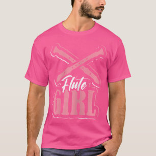 Flute Girl Design Flutist und Flute T-Shirt
