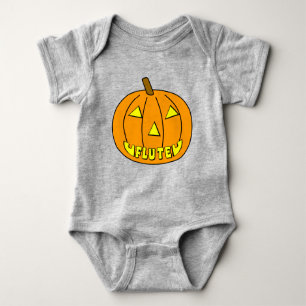 Flute Halloween Pumpkin Baby Strampler