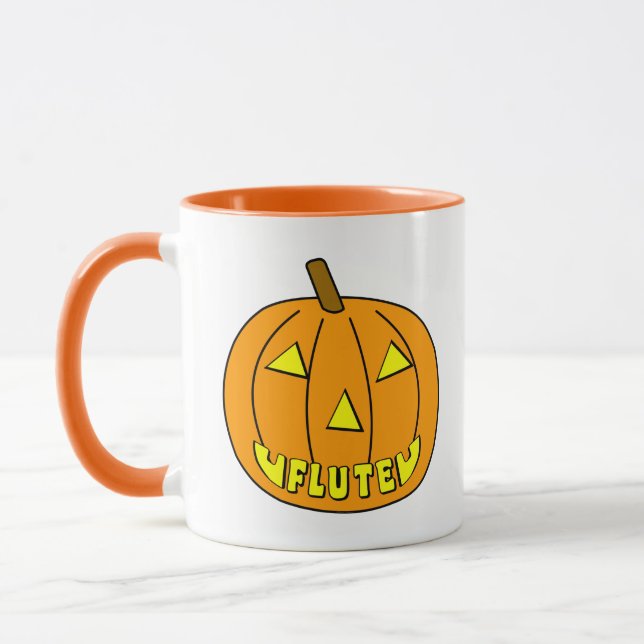 Flute Halloween Pumpkin Tasse (Links)