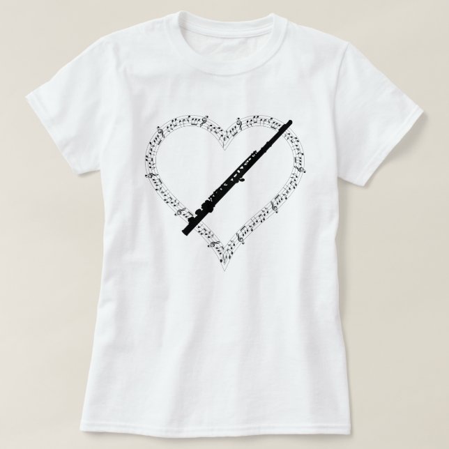 Flute Heart Shirt (Design vorne)