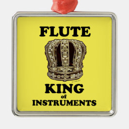 Flute King of Instruments Ornament Aus Metall