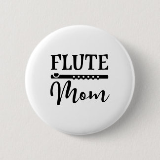Flute Mama Marching Band Partys Music T - Shirt Button