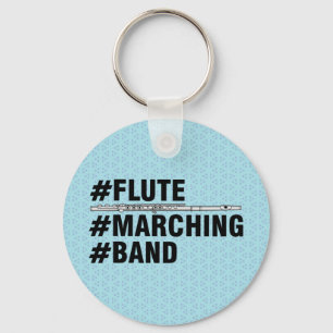 Flute Marching Band Hashtags Schlüsselanhänger