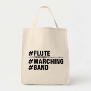 Flute Marching Band Hashtags Tragetasche
