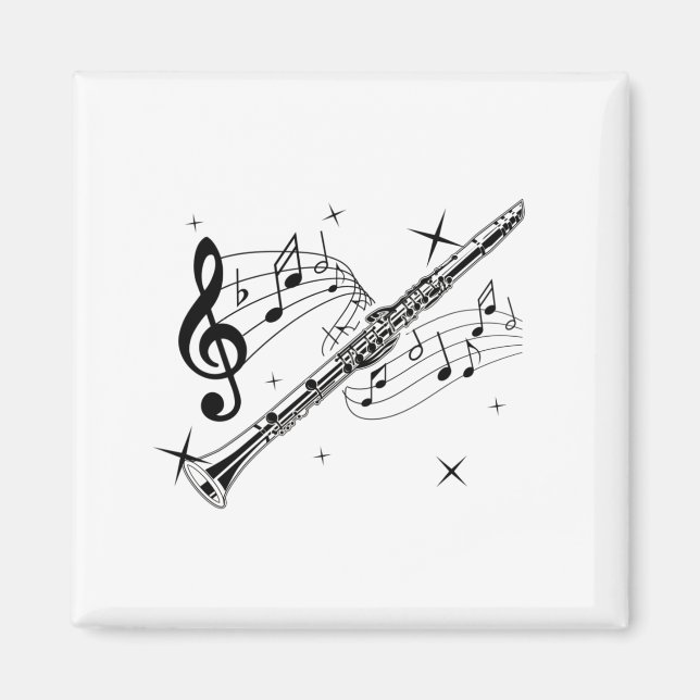 Flute Music | Flutist Musical Instrument Gift Magnet (Vorne)