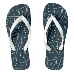 Flute Music Note Flip Flops
