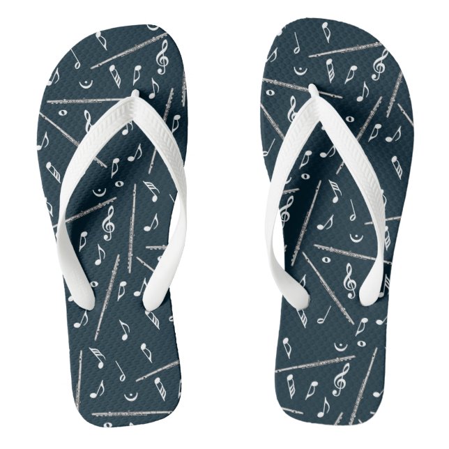 Flute Music Note Flip Flops (Fußbett)