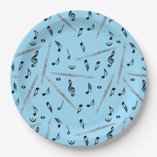 Flute Music Note Pappteller