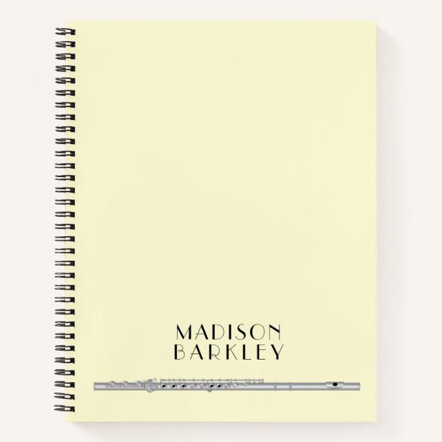 Flute Music Teacher Band Notizbuch (Vorderseite)