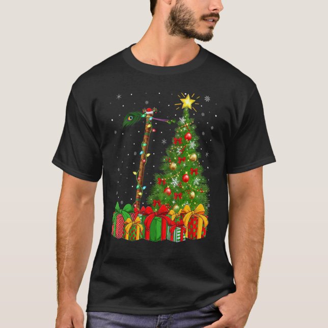 Flute Music Xmas Holiday Santa Flute Weihnachten T-Shirt (Vorderseite)