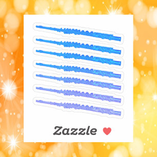 Flute Musical Instrument Blue Aufkleber