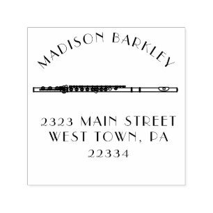 Flute Musician Music Teacher Band Permastempel