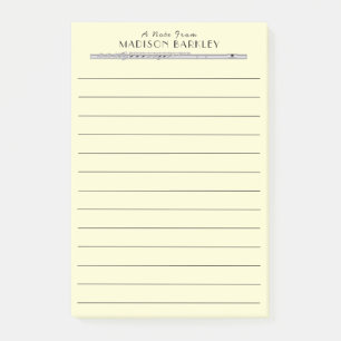 Flute Musician Music Teacher Band Post-it Klebezettel