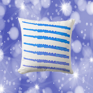 Flute Pattern Blue Ombre Kissen