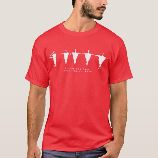 Flute Player & Caravan Petroglyph Panel T - Shirt (Vorderseite)