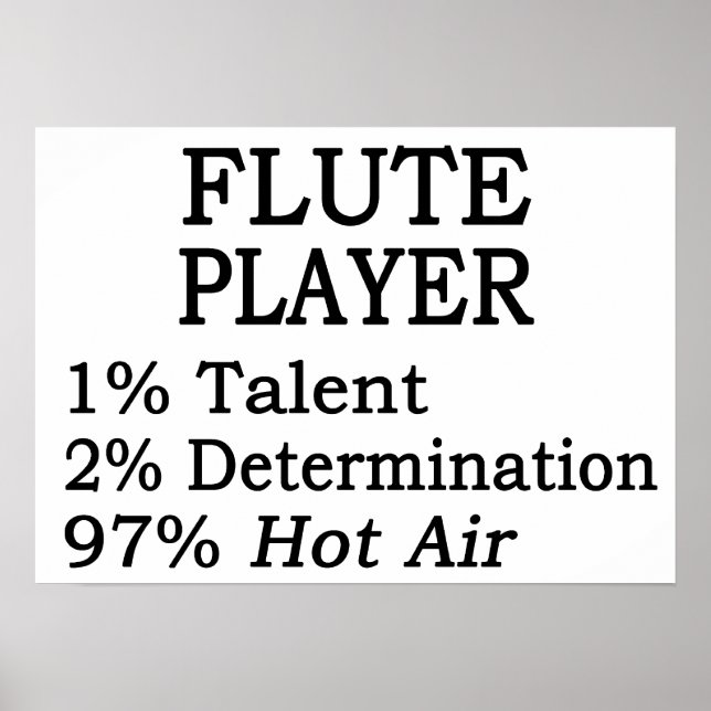 Flute Player Hot Air Poster (Vorne)