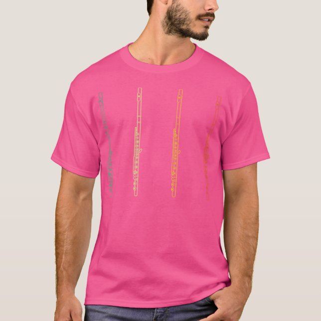 Flute-Player-Instrumentenflugzeug T-Shirt (Vorderseite)