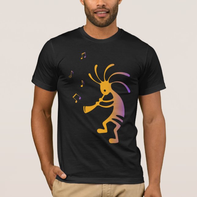 Flute Player Music Kokopelli T - Shirt (Vorderseite)